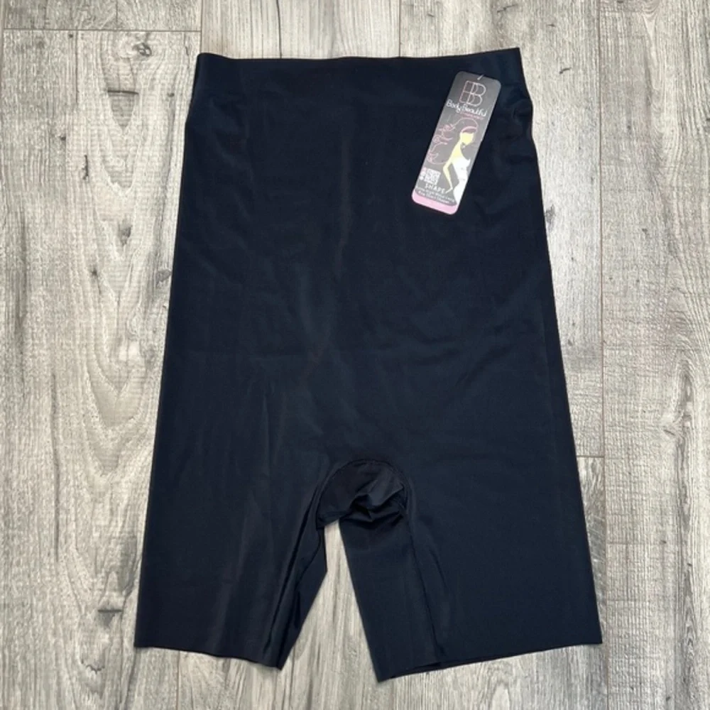 Body Beautiful NWT Black Extra High Waist Shaper Long Boy Short Shaper Size XL